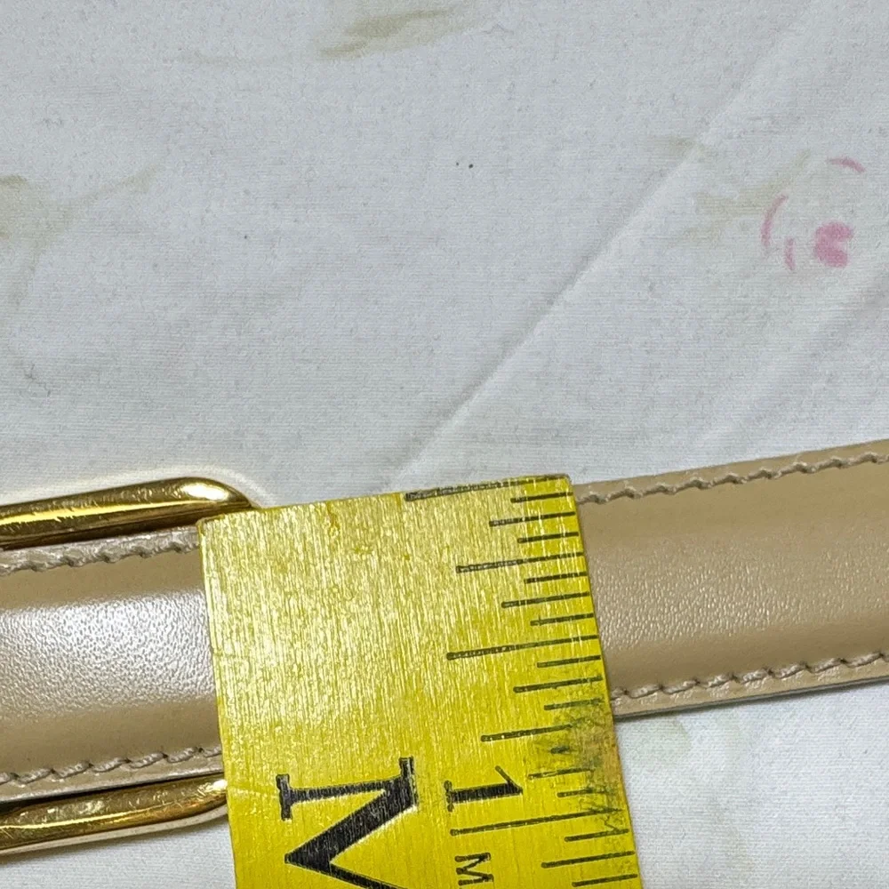 Bally Tan Leather Belt with Gold Buckle - Picture 10 of 15